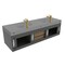 Castello Usa Thames 60-inch Black Vanity Set with Gray Top and Gold Handles CB-MC-60BLK-GLD-20146-GR - alternate 7